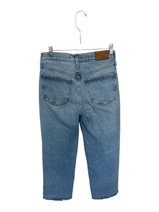 Madewell Size 27 Light Wash Cotton Wide Leg Straight Leg Raw Hem Jeans Light Wash / 27