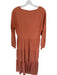 Madewell Size 4 Burnt Orange Cotton Maxi Long Sleeve Open Front V Neck Dress Burnt Orange / 4
