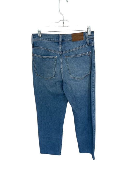 Madewell Size 26 Light Wash Cotton High Waist Straight Raw Hem Cropped Jeans Light Wash / 26