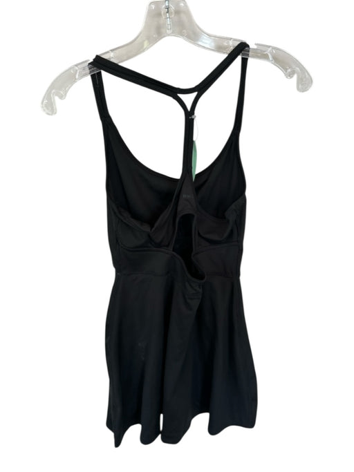Madewell Size M Black Nylon Blend Spaghetti Strap built in shorts Dress Black / M