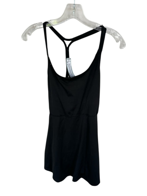 Madewell Size M Black Nylon Blend Spaghetti Strap built in shorts Dress Black / M
