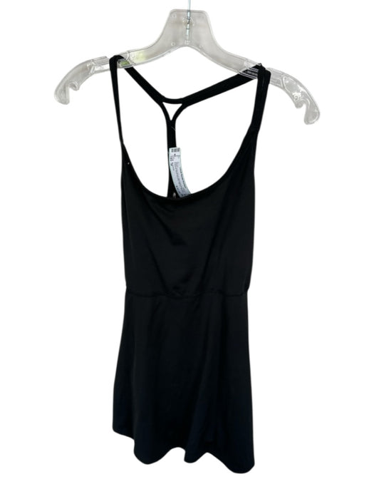 Madewell Size M Black Nylon Blend Spaghetti Strap built in shorts Dress Black / M