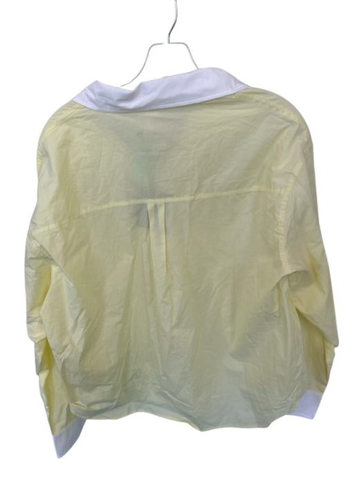 Le Lis Size S White & yellow Cotton Long Sleeve Collar Button Down Top White & yellow / S