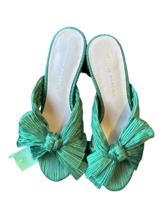 Loeffler Randall Shoe Size 7 Green Bow detail Pleat Heels Green / 7