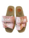 Chloe Shoe Size 37 Pink & Brown Canvas Logo Cross Over Sandals Pink & Brown / 37