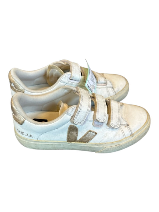 Veja Shoe Size 6.5 White & Rose Gold Leather Velcro Athletic Sneakers White & Rose Gold / 6.5