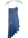 Cinq a Sept Size 2 Periwinkle Silk Sleeveless Built in Bra Asymetrical Gown Periwinkle / 2