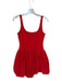 MNG Size XS Red Cotton Blend Sleeveless Bubble Hem Dress Red / XS