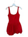 MNG Size XS Red Cotton Blend Sleeveless Bubble Hem Dress Red / XS