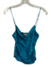 Cinq a Sept Size S Teal Blue Silk Spaghetti Strap Cowl Neck Top Teal Blue / S