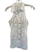 Nicole Miller Size S White & Orange Cotton Blend Sleeveless Stitching Dress White & Orange / S