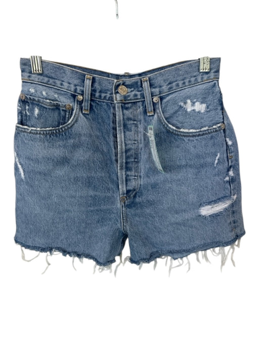 Agolde Size Est XS Light Wash Organic Cotton High Waist Button Fly Shorts Light Wash / Est XS