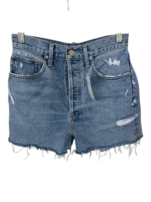 Agolde Size Est XS Light Wash Organic Cotton High Waist Button Fly Shorts Light Wash / Est XS