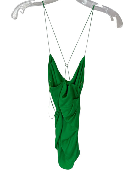 Gauge81 Size S Green Silk Cross Back Scrunch Detail Cowl Dress Green / S