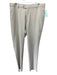 Peter Millar Size Est 35 Light Beige Polyester Solid Zip Fly Men's Pants Light Beige / Est 35