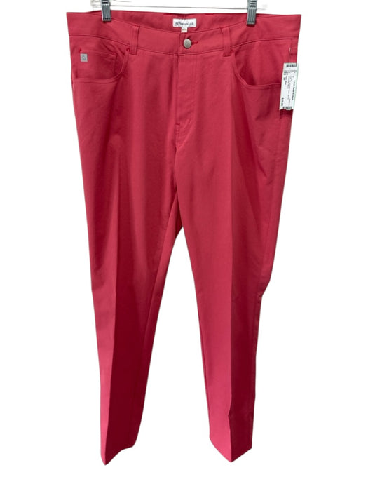 Peter Millar Size 36 Pink Polyester Solid Zip Fly Men's Pants Pink / 36