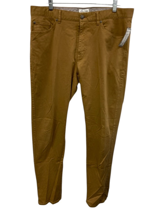 Peter Millar Size 36 Dark Tan Cotton Blend Solid Khaki Men's Pants Dark Tan / 36
