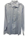 Eton Size 16.5 Blue Cotton Solid Button Up Spread Collar Men's Long Sleeve Shirt Blue / 16.5