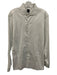 Boss Size L White Cotton Twill Button Up Spread Collar Men's Long Sleeve Shirt White / L