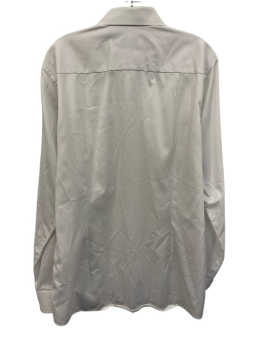 Eton Size 16.5 White Cotton Solid Button Up Spread Collar Long Sleeve Shirt White / 16.5