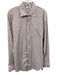 Peter Millar Size L White & Purple Synthetic Grid Button Up Long Sleeve Shirt White & Purple / L