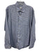 Peter Millar Size L Blue & White Synthetic Plaid Button Up Long Sleeve Shirt Blue & White / L