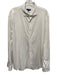 Peter Millar Size XL White Cotton Blend Solid Button Up Men's Long Sleeve Shirt White / XL