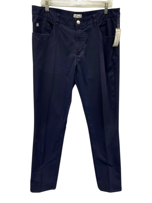 Peter Millar Size 36 Blue Synthetic Solid Athletic Khakis Men's Pants Blue / 36