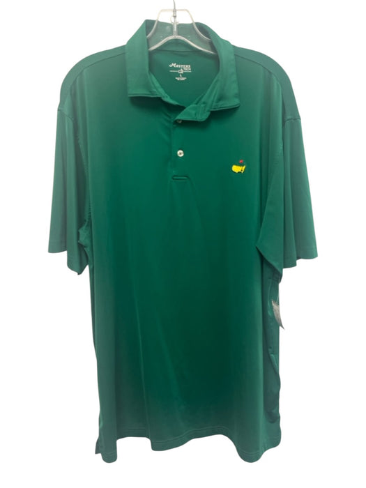 Masters Tech Size L Green Synthetic Solid Athletic Polo Men's Short Sleeve Green / L