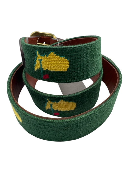 Smathers & Branson Green Canvas Masters Logo Men's Belt Green