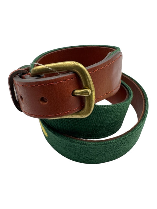 Smathers & Branson Green Canvas Masters Logo Men's Belt Green