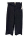 Maeve Size 27P Black Cotton High Waist Cropped Wide Leg Pants Black / 27P