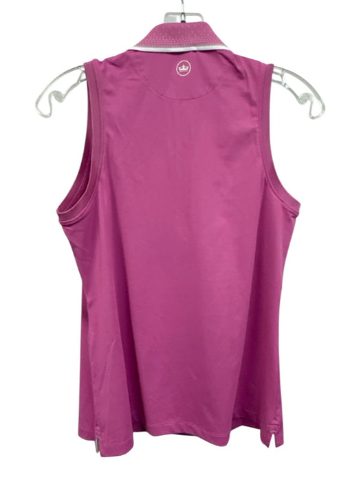 Peter Millar Size S Pink Polyester Quarter Zip Collared Sleeveless Top Pink / S
