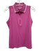 Peter Millar Size S Pink Polyester Quarter Zip Collared Sleeveless Top Pink / S