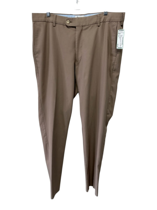 Peter Millar Size 35 Dark beige Polyester Solid Zip Fly Men's Pants Dark beige / 35