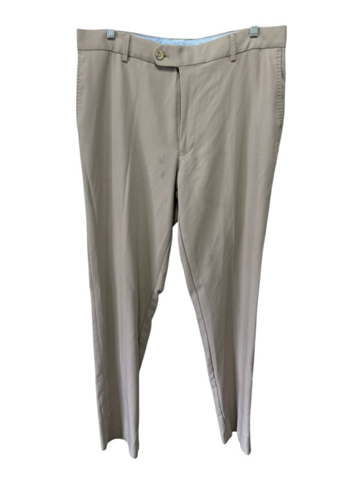 Peter Millar AS IS Size Est 35 Beige Polyester Solid Zip Fly Men's Pants Beige / Est 35
