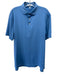 Peter Millar Size M Blue Polyester Solid Polo Men's Short Sleeve Blue / M