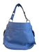 Coach Periwinkle Blue Leather Silver Hardware Zip Close Inside Pocket Bag Periwinkle Blue / M