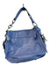 Coach Periwinkle Blue Leather Silver Hardware Zip Close Inside Pocket Bag Periwinkle Blue / M