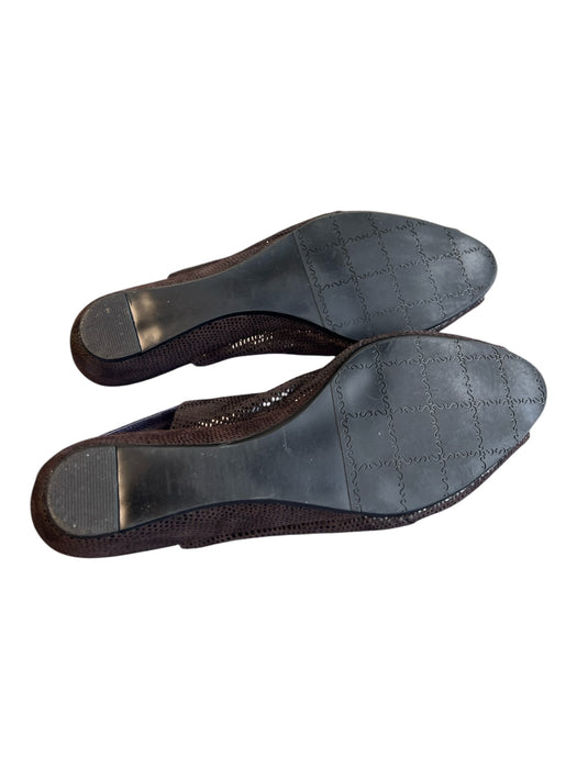 Vaneli Shoe Size 10.5 Espresso Brown Leather Peep Toe Fold Over Sling back Shoes Espresso Brown / 10.5