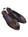 Vaneli Shoe Size 10.5 Espresso Brown Leather Peep Toe Fold Over Sling back Shoes Espresso Brown / 10.5