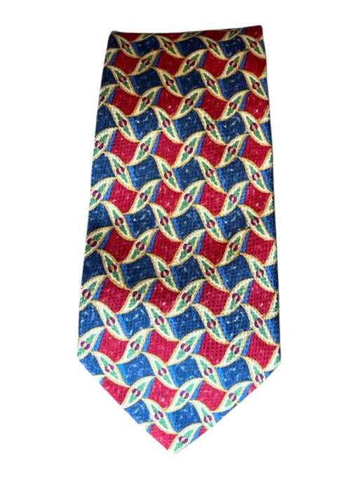 Zegna Blue & Multi Silk All Over Print Men's Tie Blue & Multi
