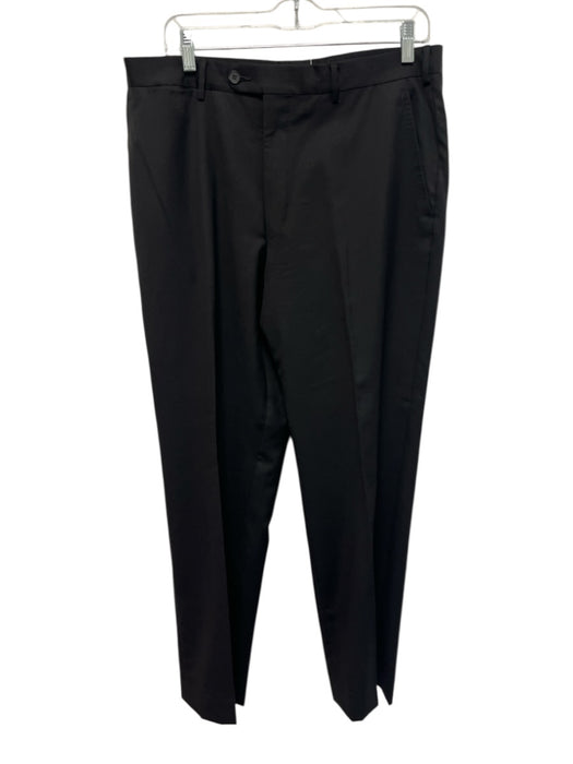 Zegna AS IS Black Wool Solid 3 button Men's Suit Black / 42R