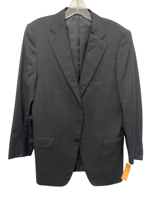 Zegna AS IS Black Wool Solid 3 button Men's Suit Black / 42R