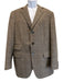 Boglioli Tan Wool Blend Plaid 3 button Men's Suit Tan / 42R