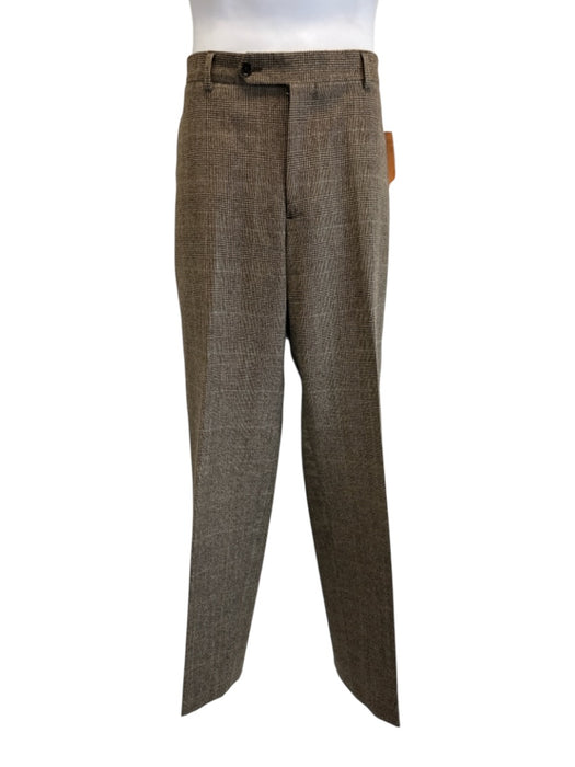 Boglioli Tan Wool Blend Plaid 3 button Men's Suit Tan / 42R
