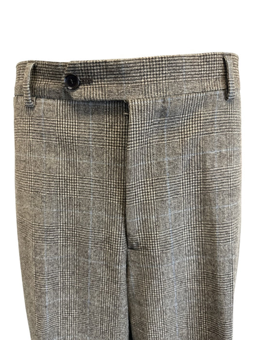 Boglioli Tan Wool Blend Plaid 3 button Men's Suit Tan / 42R