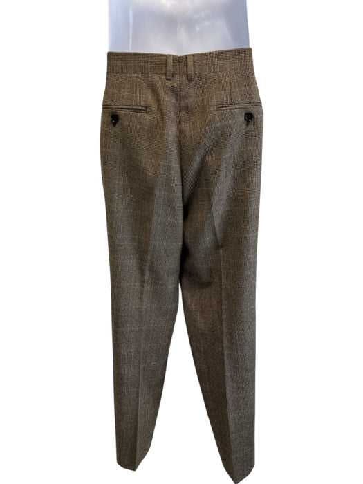 Boglioli Tan Wool Blend Plaid 3 button Men's Suit Tan / 42R