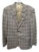 Corneliani Gray & Multi-Color Wool Blend Plaid 2 Button Men's Blazer Gray & Multi-Color / 50
