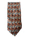 Zegna Orange & Multi Silk All Over Print Men's Tie Orange & Multi